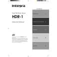 INTEGRA HDR1 Instrukcja Obsługi
