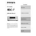 INTEGRA RDC7 Instrukcja Obsługi